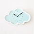 Cloud Clock - Blue - White Border
